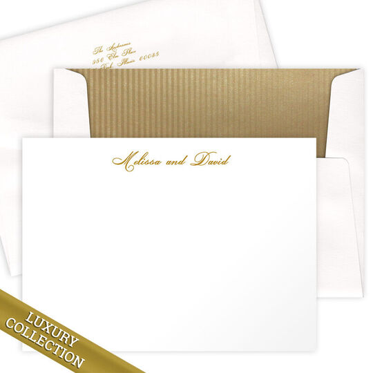 Luxury Milly Flat Note Card Collection - Raised Ink